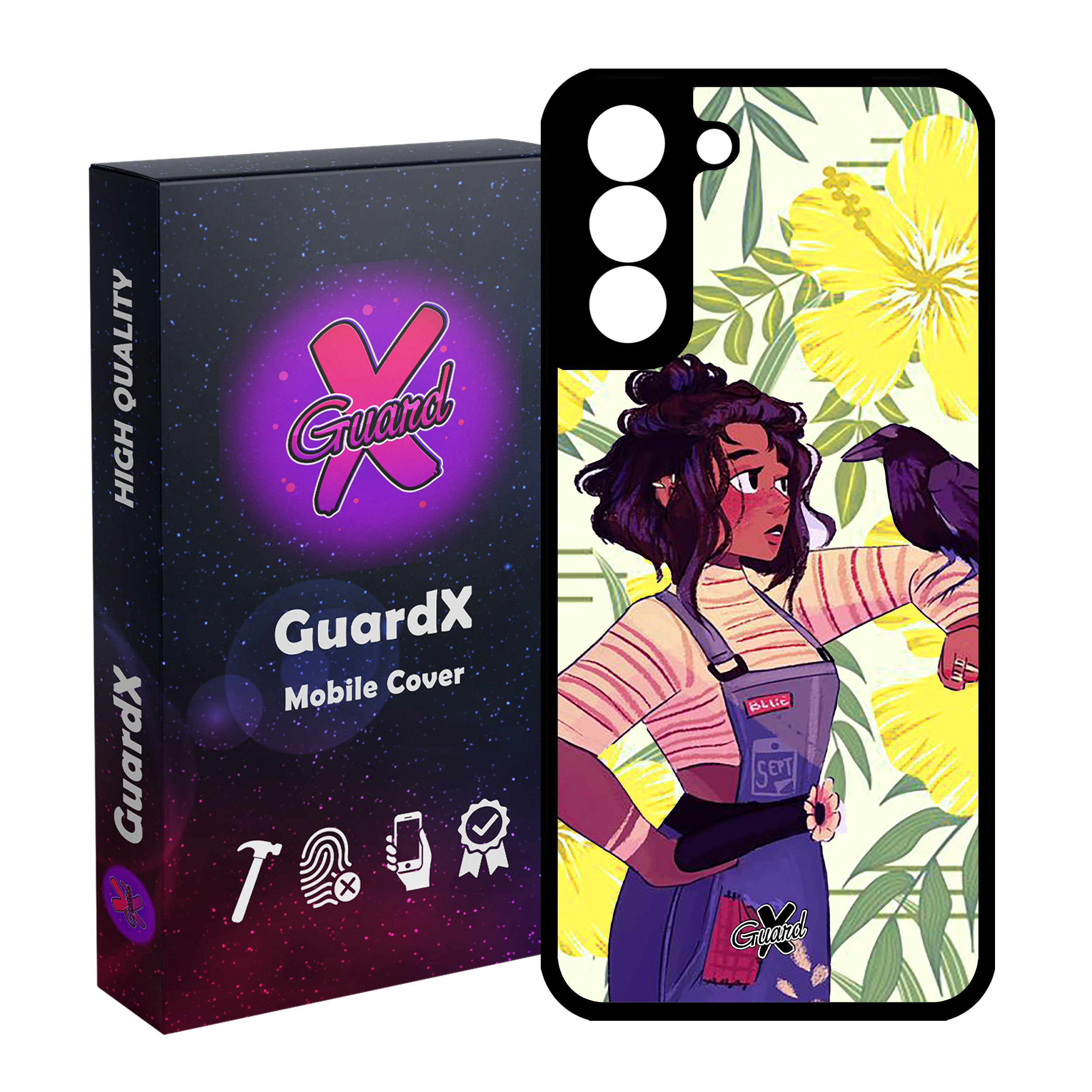 کاور گارد ایکس طرح دختر مدل Glass10337 مناسب برای گوشی موبایل سامسونگ Galaxy S21