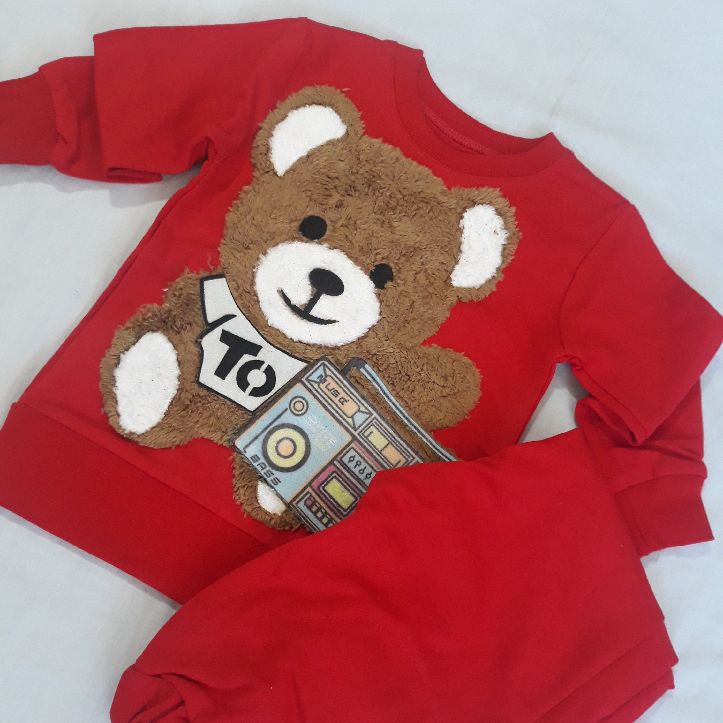 ست جذاب بلوز و شلوار بچه گانه پاییزه طرح خرسی 