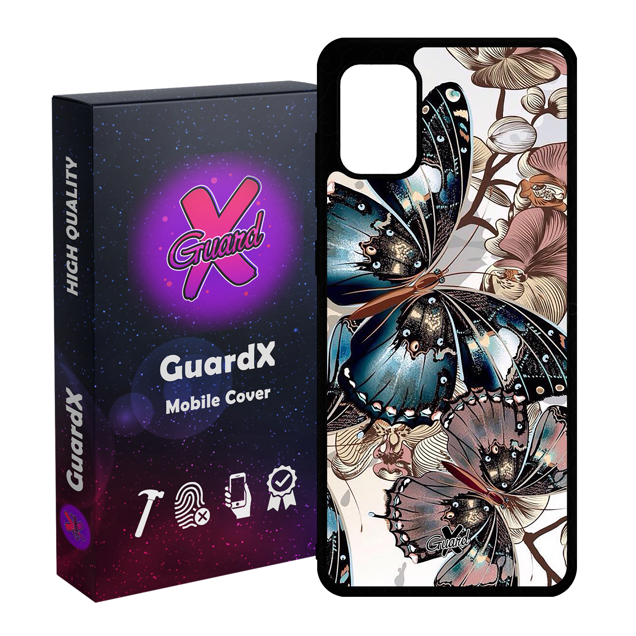 کاور گارد ایکس طرح پروانه مدل Glass10285 مناسب برای گوشی موبایل سامسونگ Galaxy A71