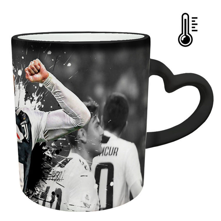 ماگ حرارتی مدل دسته قلبی طرح رونالدو کد 117