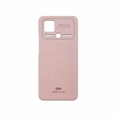برچسب پوششی ماهوت مدل Rose-Gold-Leather مناسب برای گوشی موبایل شیائومی Poco C40