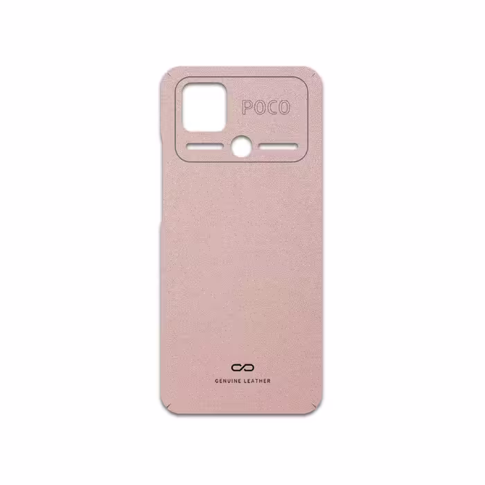 برچسب پوششی ماهوت مدل Rose-Gold-Leather مناسب برای گوشی موبایل شیائومی Poco C40