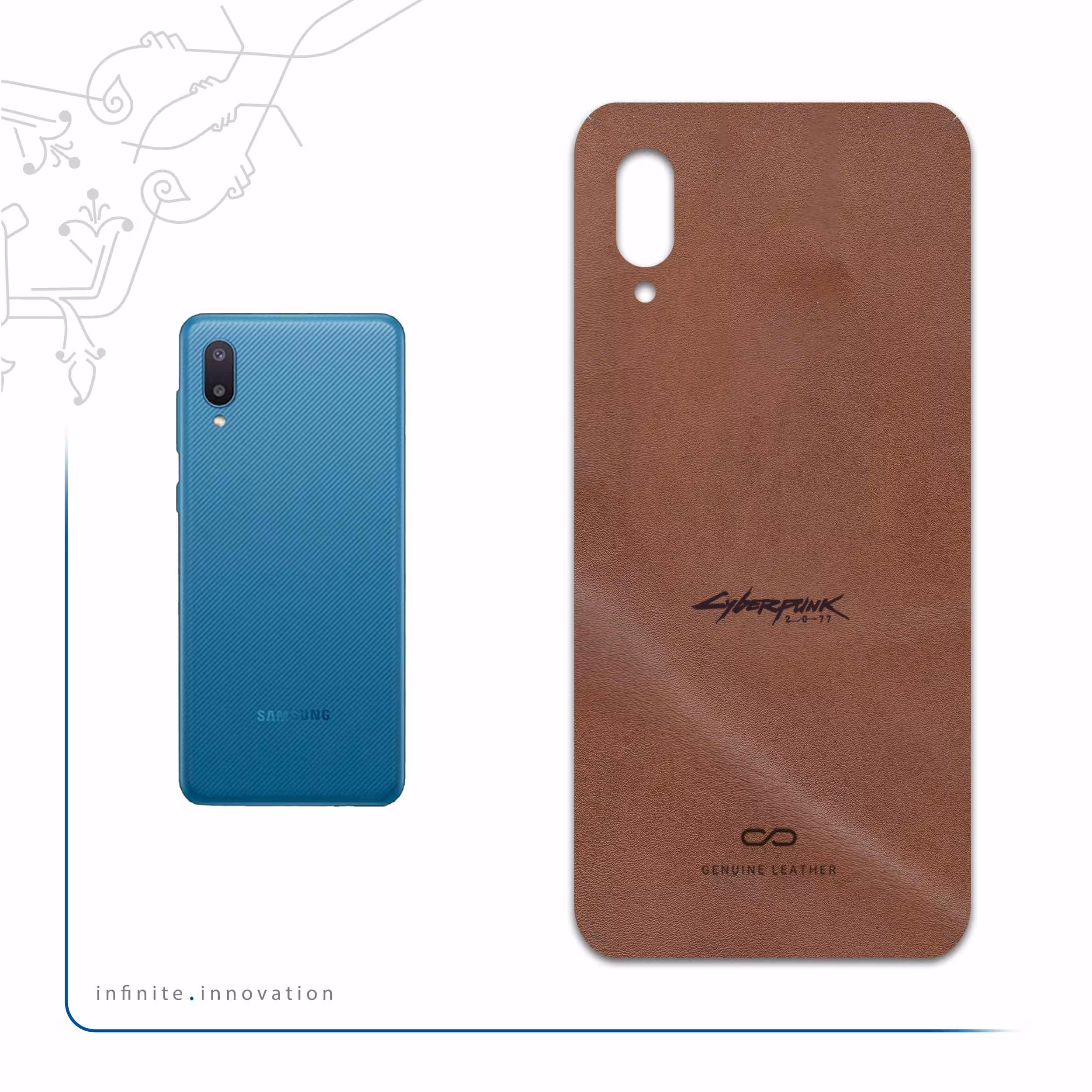 برچسب پوششی ماهوت مدل MNL-CYBRPNK مناسب برای گوشی موبایل سامسونگ Galaxy M02