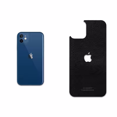 برچسب پوششی ماهوت مدل Black-Leather مناسب برای گوشی موبایل اپل iPhone 12 mini