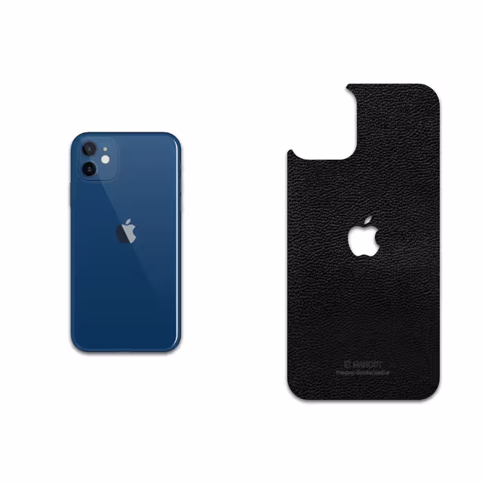 برچسب پوششی ماهوت مدل Black-Leather مناسب برای گوشی موبایل اپل iPhone 12 mini