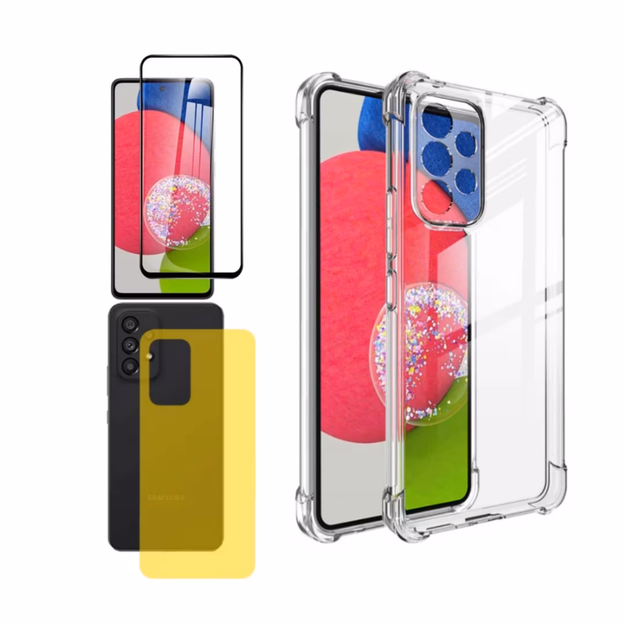 کاور آسمان مدل 014 مناسب برای گوشی موبایل سامسونگ galaxy A52 به همراه محافظ صفحه نمایش و محافظ پشت گوشی