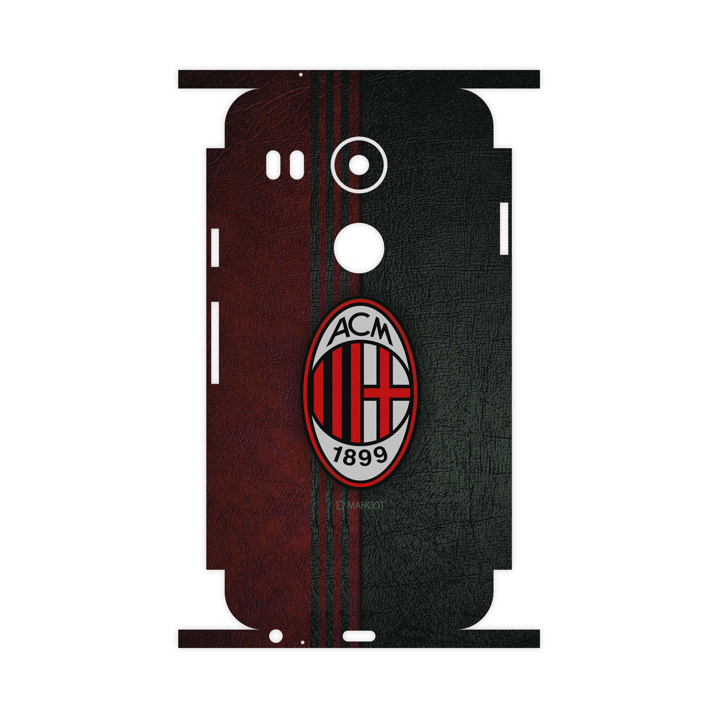 برچسب پوششی ماهوت مدل AC-Milan-FC-FullSkin مناسب برای گوشی موبایل گوگل Nexus 5X
