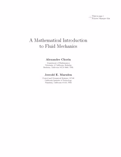 خرید و دانلود نسخه کامل کتاب A mathematical introduction to fluid mechanics, Second Edition