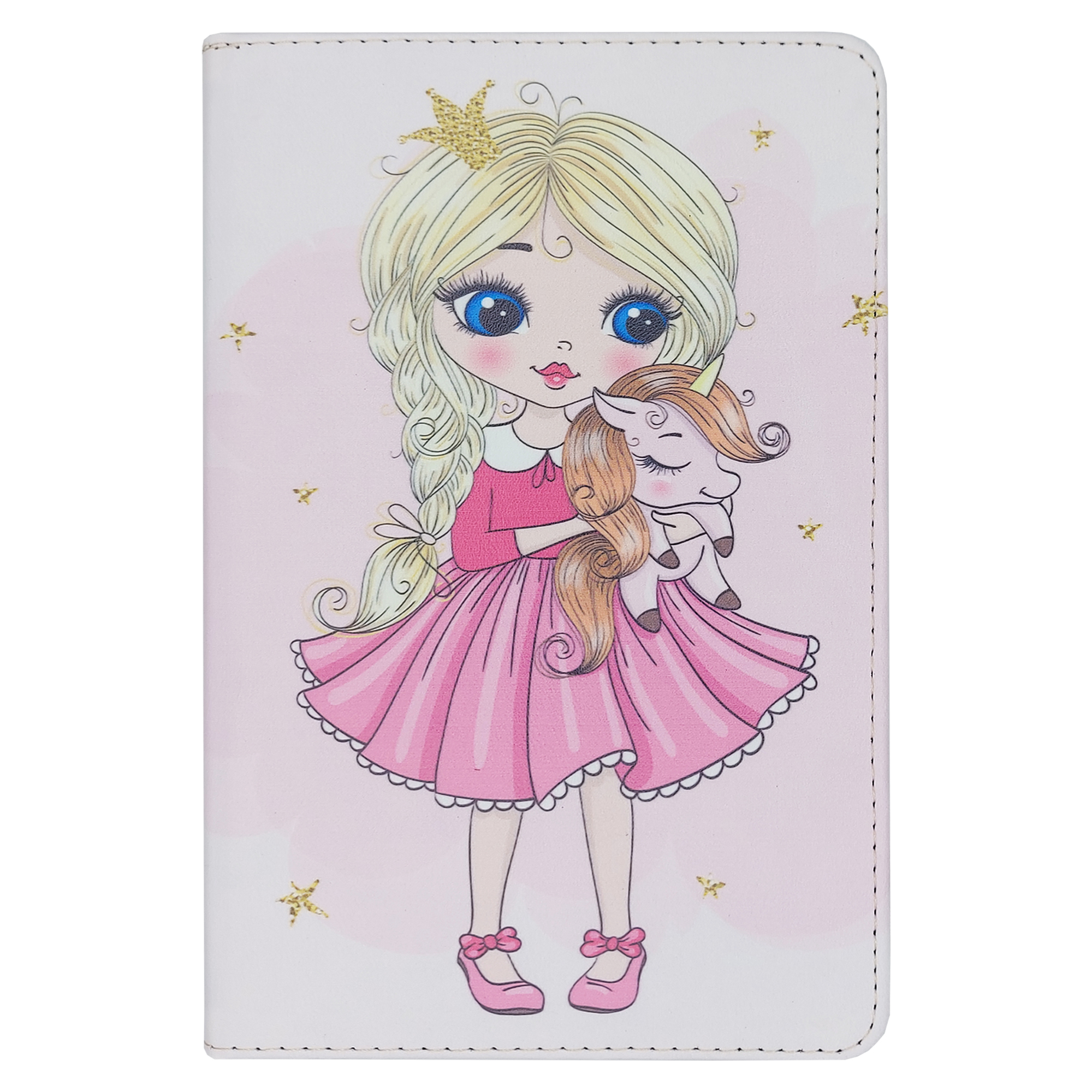 کیف کلاسوری طرح دختر فانتزی و یونی کورن کد TB261 مناسب برای تبلت سامسونگ Galaxy Tab A7 10.4 2020 / T505