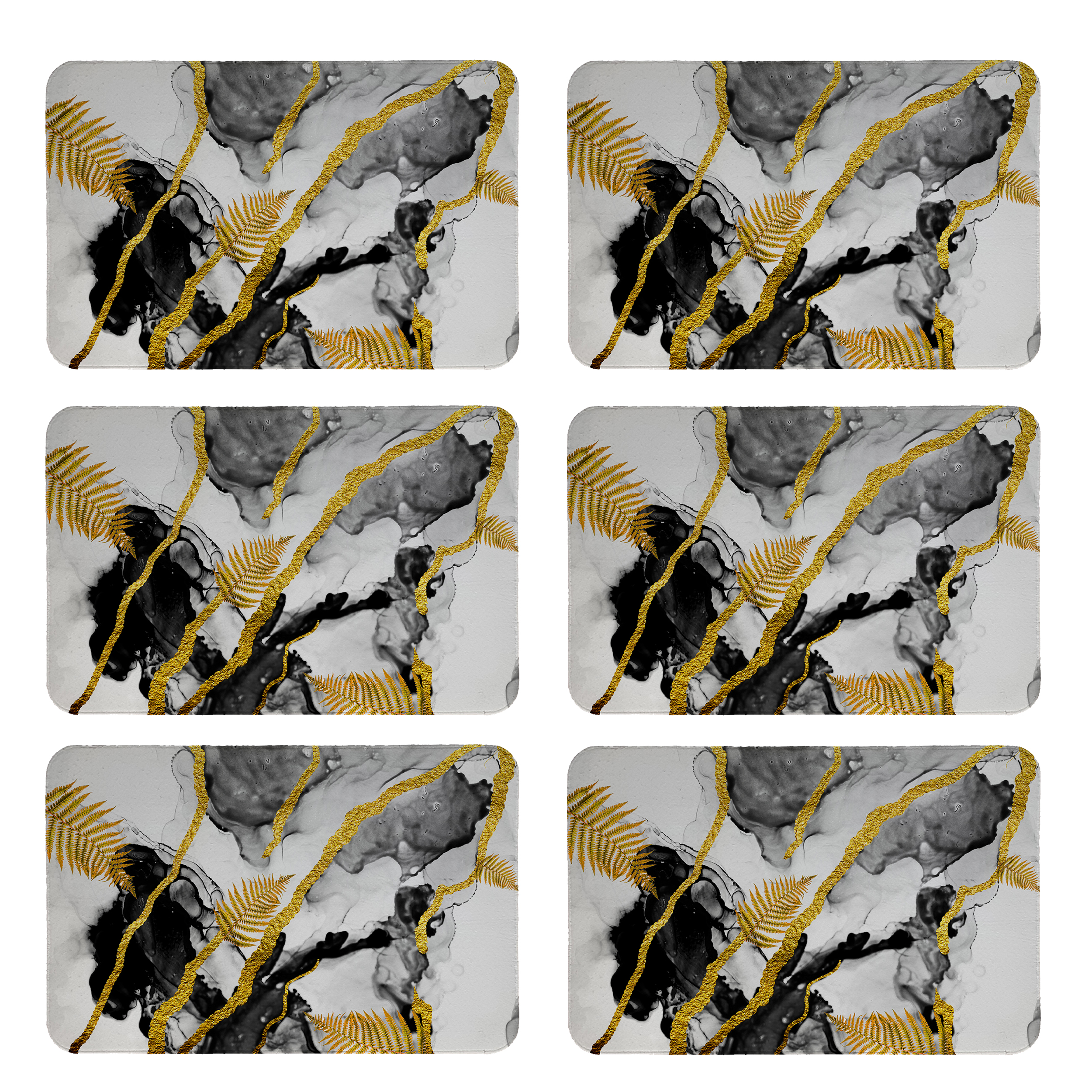 زیربشقابی طرح سنگ کد 8621 بسته 6 عددی