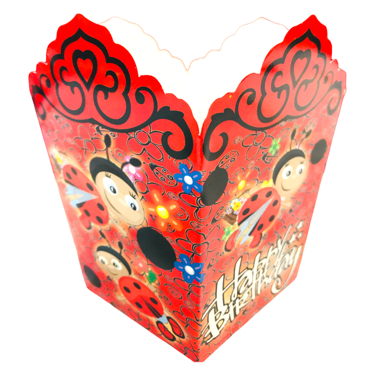 ظرف پاپ کورن مسترتم طرح کفشدوزک پلاس بسته 10 عددی