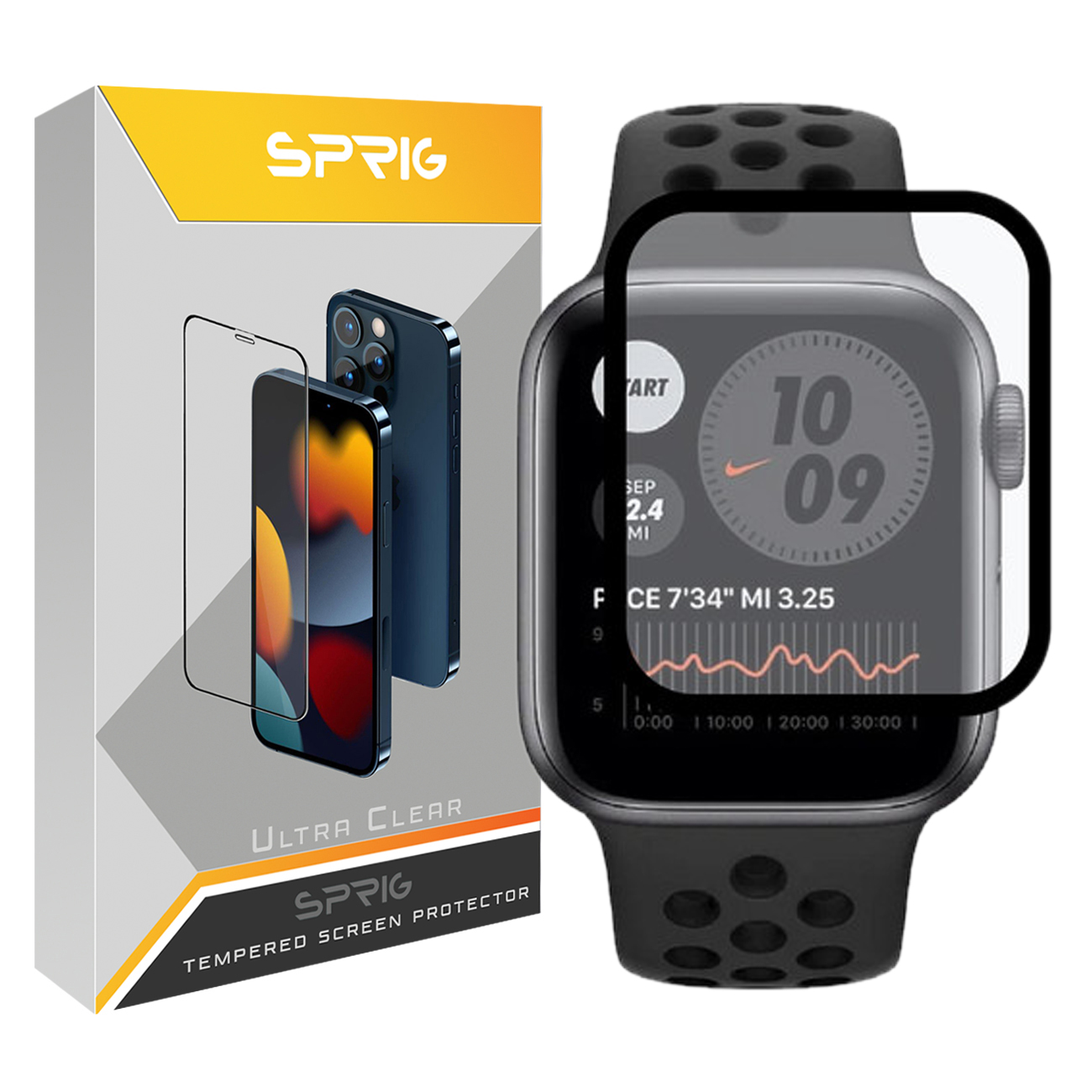 محافظ صفحه نمایش نانو اسپریگ مدل PMMA مناسب برای اپل واچ 45 میلی متری