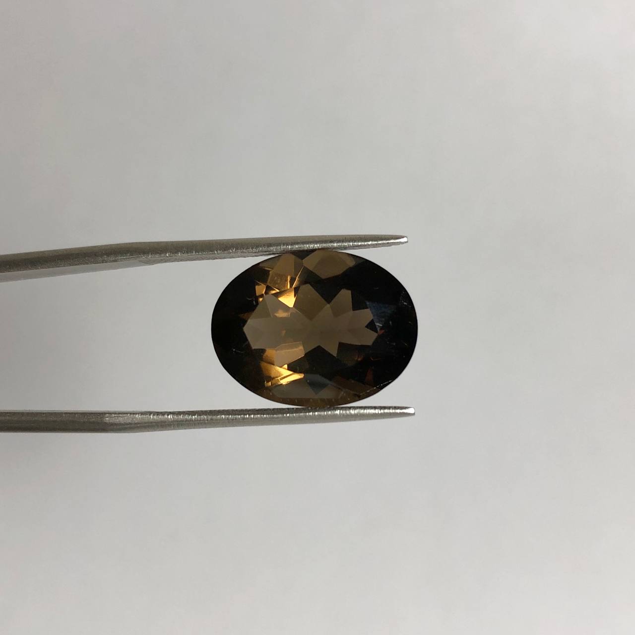 نگین قیمتی کوارتز دودی اصلی بیضی 240169