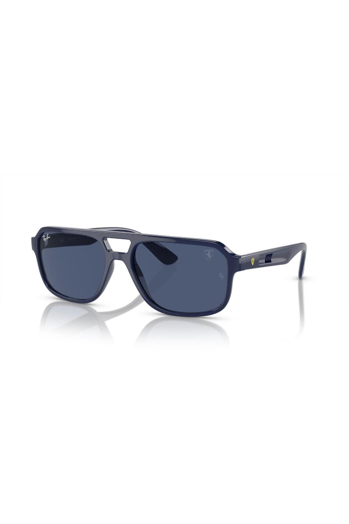عینک آفتابی آبی مردانه و زنانه RB 4414M F68880 58 Scuderia Ferrari Ray-Ban