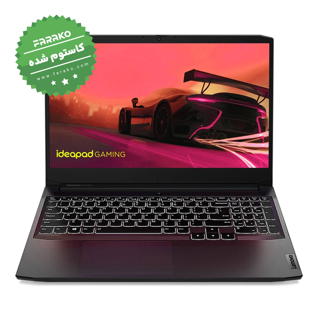 خرید و قیمت لپ تاپ لنوو IdeaPad Gaming 3 نمایشگر 15٫6 اینچی، پردازنده Ryzen 5 5500H، گرافیک 4 گیگابایت RTX 2050، رم 32 گیگابایت، حافظه یک ترابایت SSD - کاستوم شده