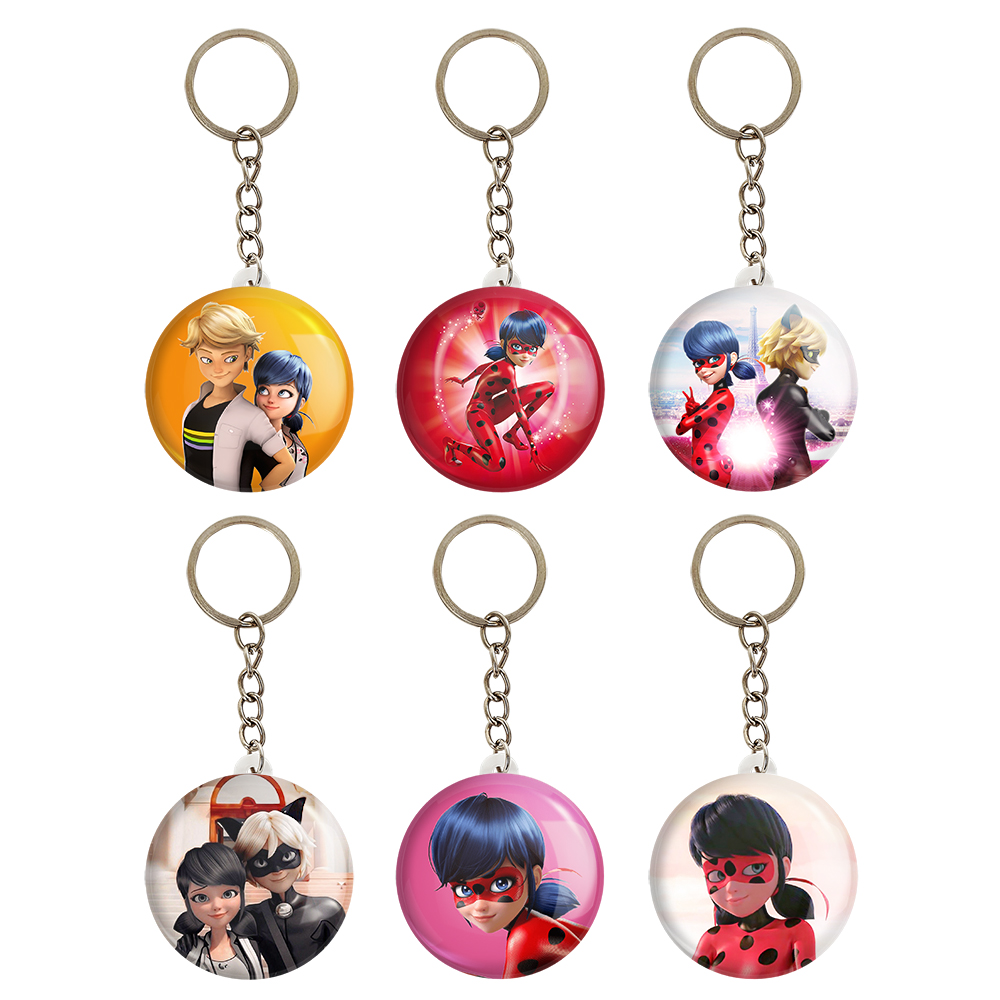 جاکلیدی خندالو طرح دختر کفشدوزکی کد 161A مجموعه 6 عددی