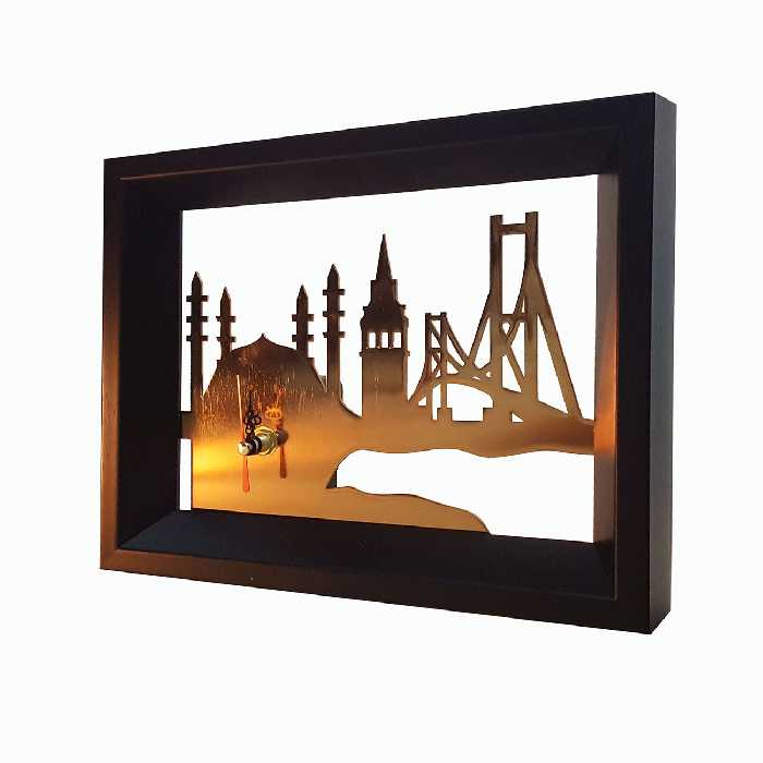 ساعت رومیزی روشا طرح استانبول کد 01