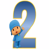 استند رومیزی تولد طرح عدد 2 مدل پوکویو کد 01
