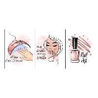 تابلو شاسی مدل ناخن کد 4750 بسته 3 عددی