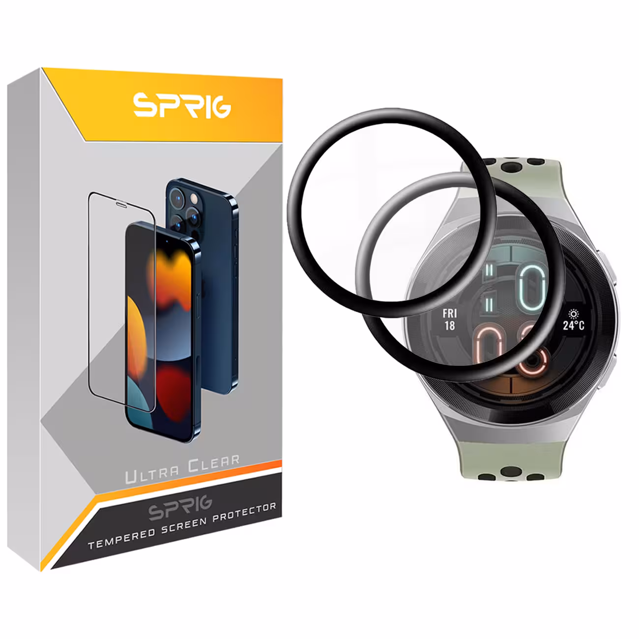 محافظ صفحه نمایش نانو اسپریگ مدل SPG مناسب برای ساعت هوشمند هوآوی GT 2e بسته دو عددی