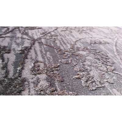 فرش ماشینی زمرد مشهد طرح پتینه کد TA112 زمینه طوسی