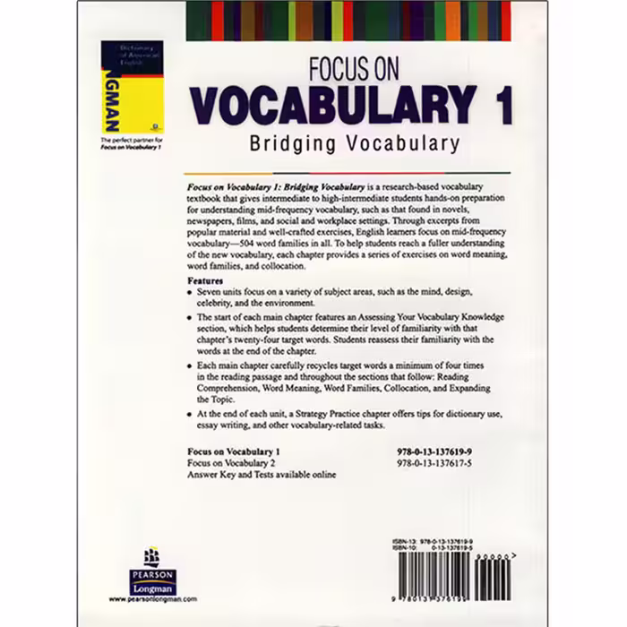 کتاب Focous on Vocabulary 1 Bridging Vocabulary اثر جمعی از نویسندگان انتشارات Pearson