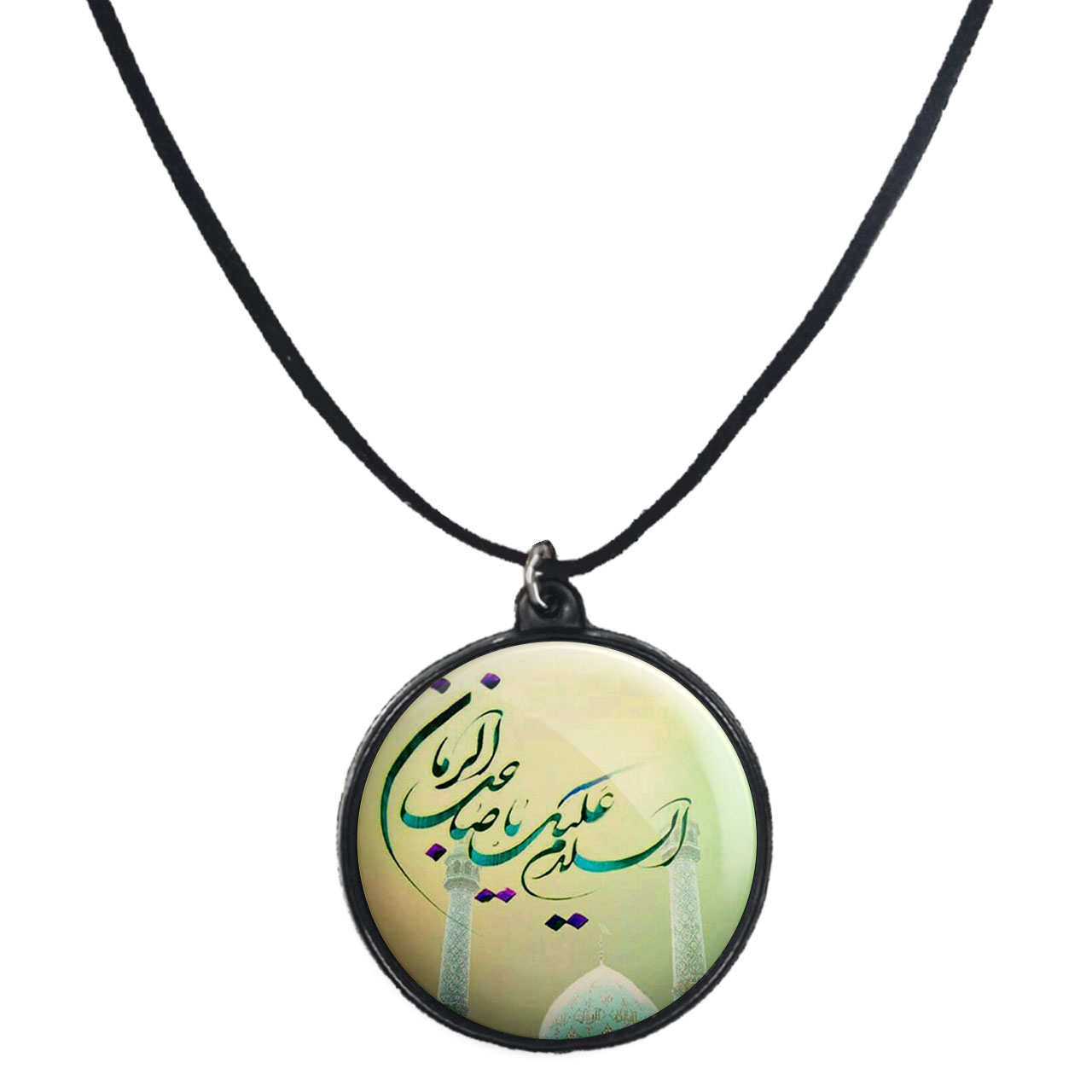 گردنبند پرمانه طرح امام زمان کد pmb.24132 مدل دو طرفه