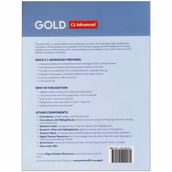 کتاب Gold C1 Advanced اثر Jan sally burgess and amanda thomas انتشارات Pearson