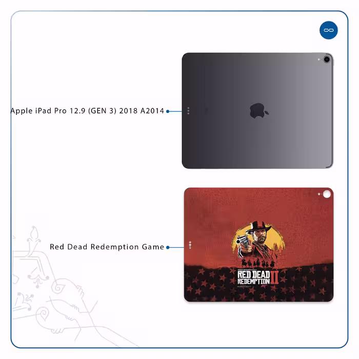 برچسب پوششی ماهوت مدل Red-Dead-Redemption-Game مناسب برای تبلت اپل iPad Pro 12.9 (GEN 3) 2018 A2014