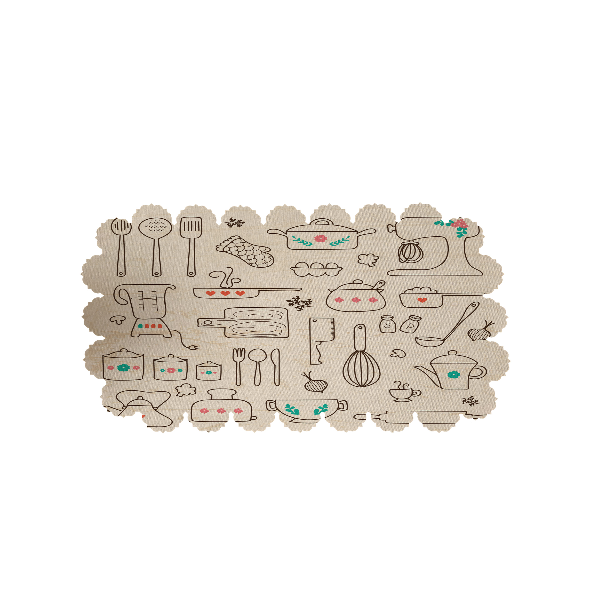 رومیزی طرح آشپزخانه  کد 8086R