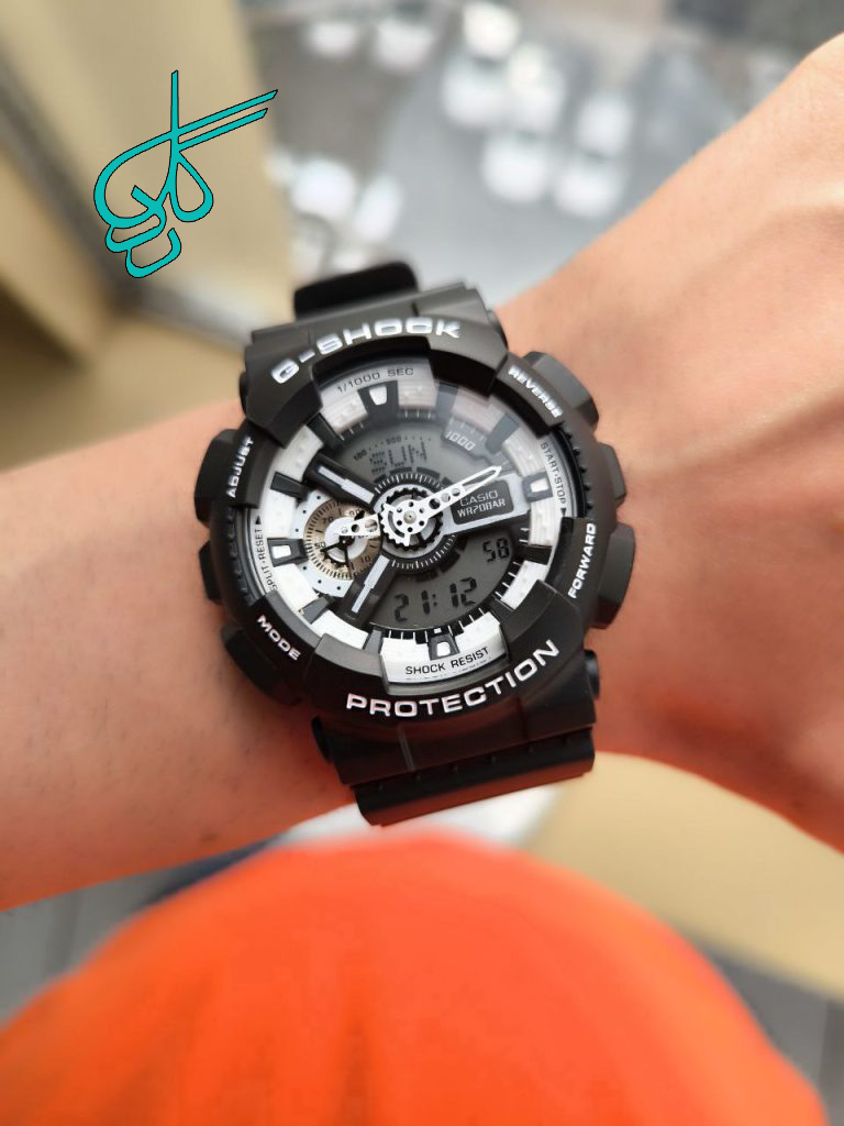 خرید ساعت اسپورت جی شاک ضدآب دو زمانه چراغدار دارای 3 آلارم جنس قاب و بند عالی دارای ساعت جهانی و اتولایت1920730 - ردگل