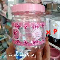 جاادویه گلدار کوچک بانکه جا ادویه 6عددی پلاسکو لوازم آشپزخانه نگار 