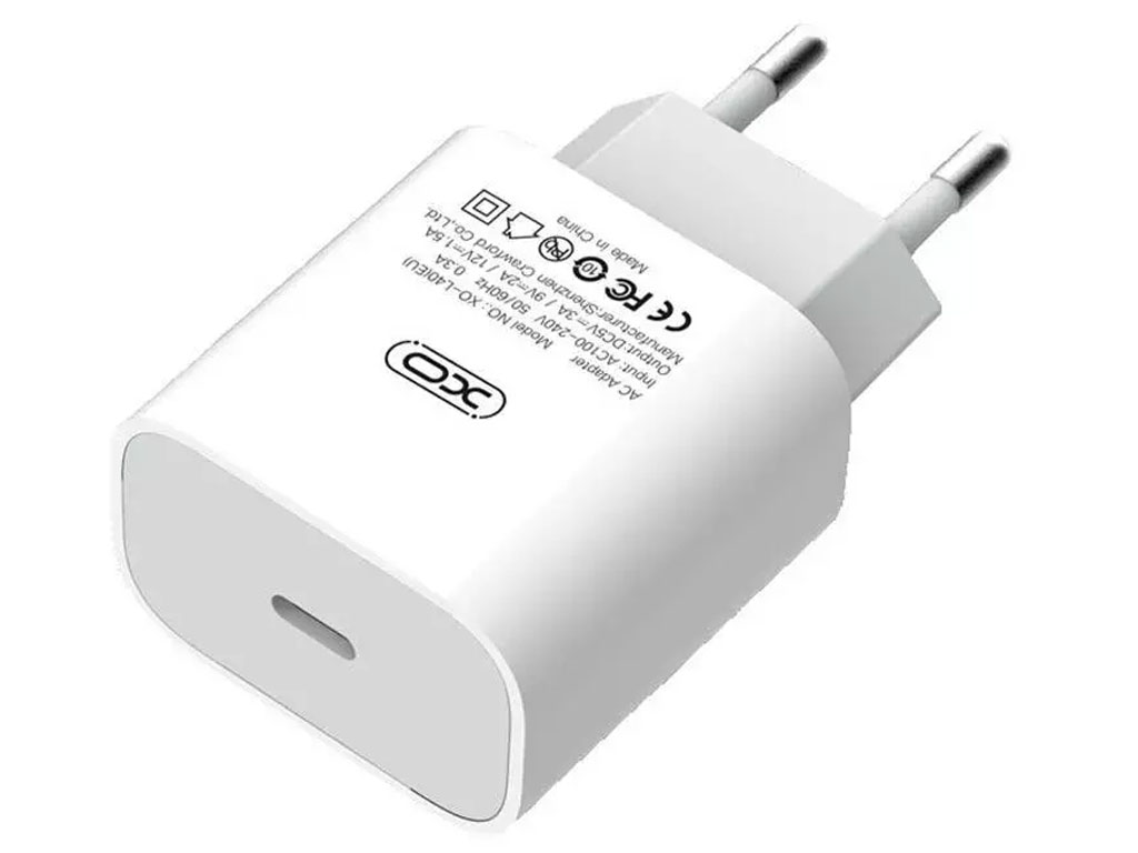 شارژ دیواری تک پورت تایپ سی 18 وات ایکس او XO L40 Wall Adapter with USB-C port 18W