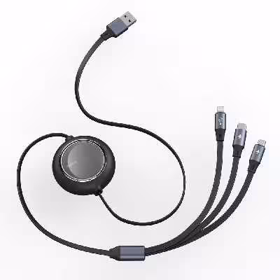 کابل تبدیل USB به MICRO USB / USB-C / لایتنینگ باسئوس مدل CAMLT-MJ01 طول 1.2 متر