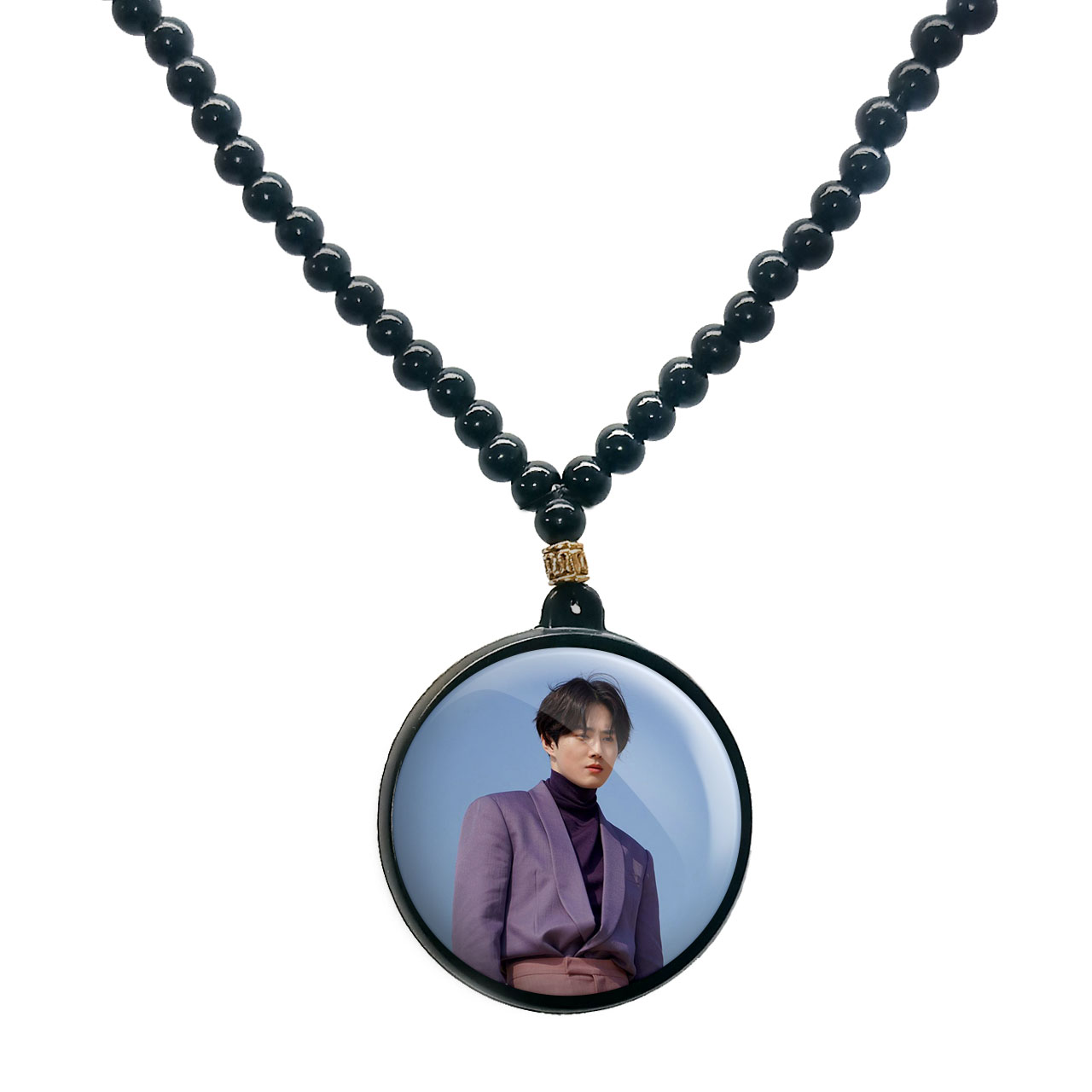 گردنبند پرمانه طرح exo کد pmd.13808 مدل دو طرفه