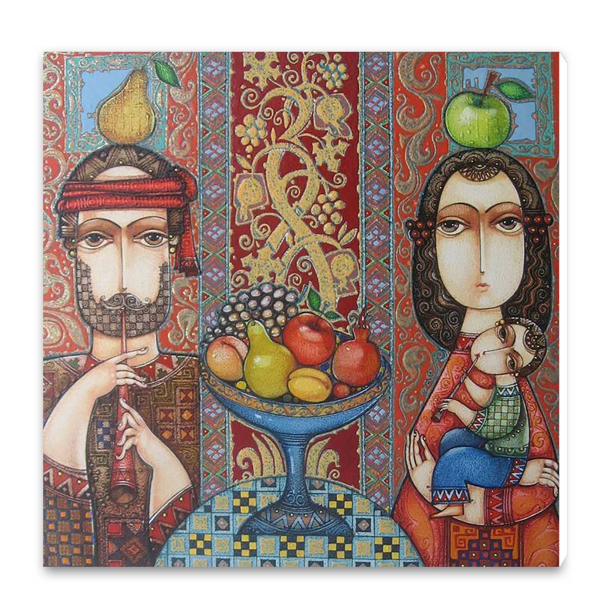 تابلو شاسی طرح پدر و مادر و کودک کد wts87