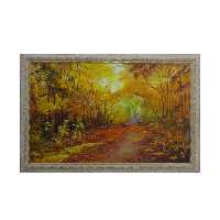 تابلو نقاشی رنگ روغن مدل پاییز