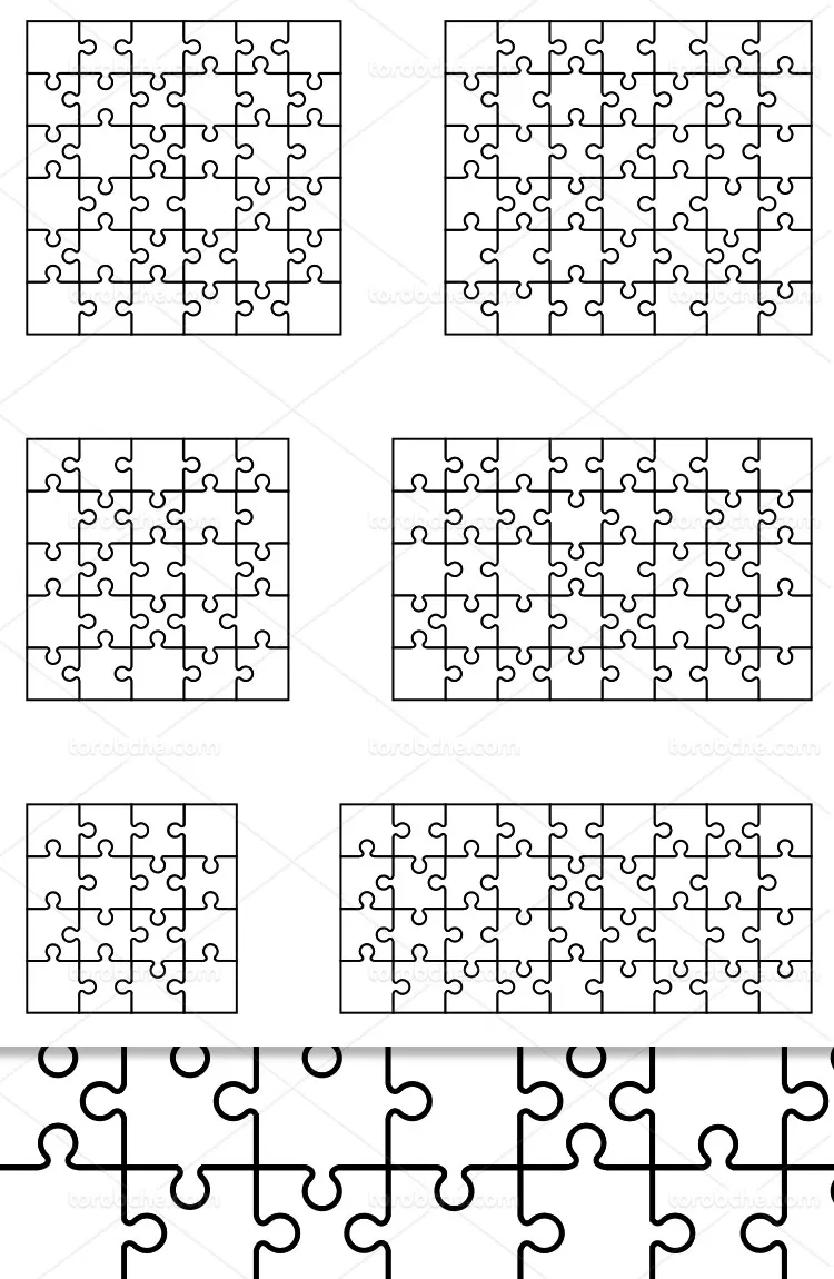 وکتور پازل با کیفیت بالا | گرافیک با طعم تربچه
