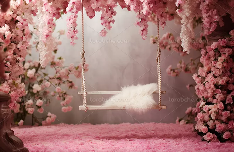 بک دراپ عکاسی با شکوفه بهاری | گرافیک با طعم تربچه