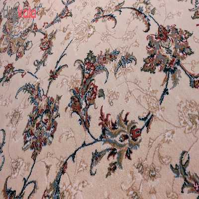 فرش ماشینی زمرد مشهد مدل نایین زمینه کرم