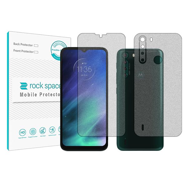 گلس صفحه نمایش و پشت گوشی موتورولا One Fusion مدل نانو هیدروژل مات برند راک اسپیس کد9092ss