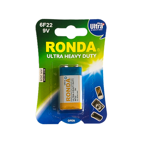 باتری کتابی روندا مدل 6F22 9V