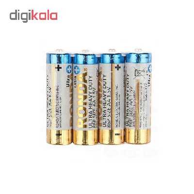 باتری نیم قلمی روندا مدل Ultra Heavy Duty بسته 4 عددی