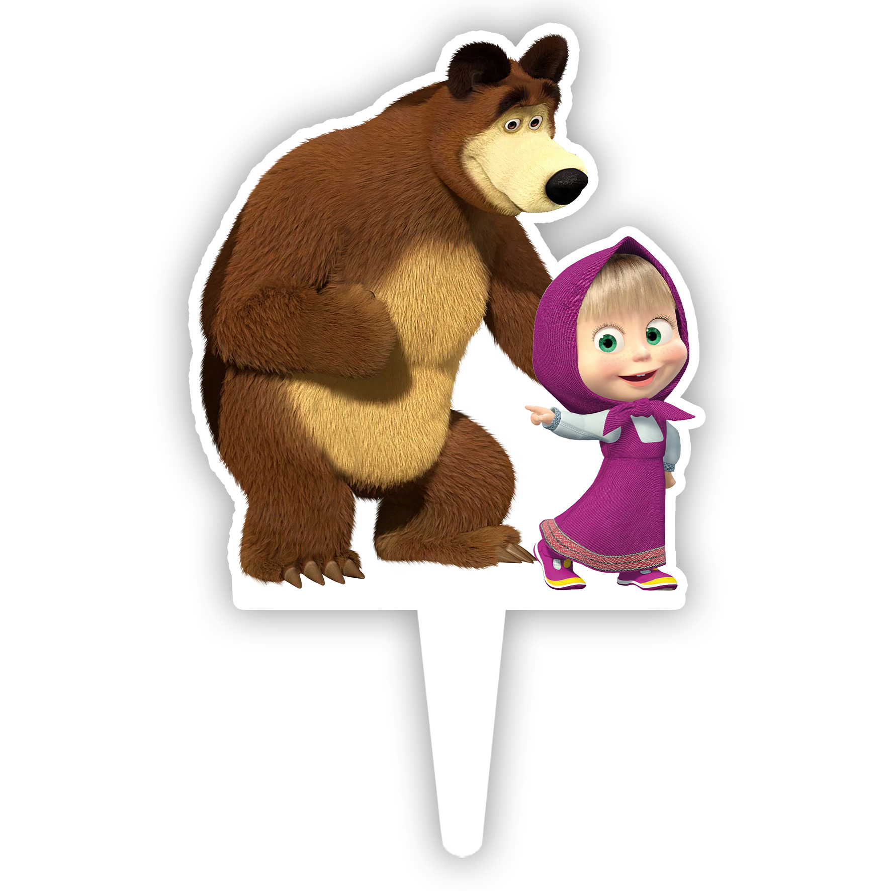 تاپر کیک طرح ماشا و میشا کد R078