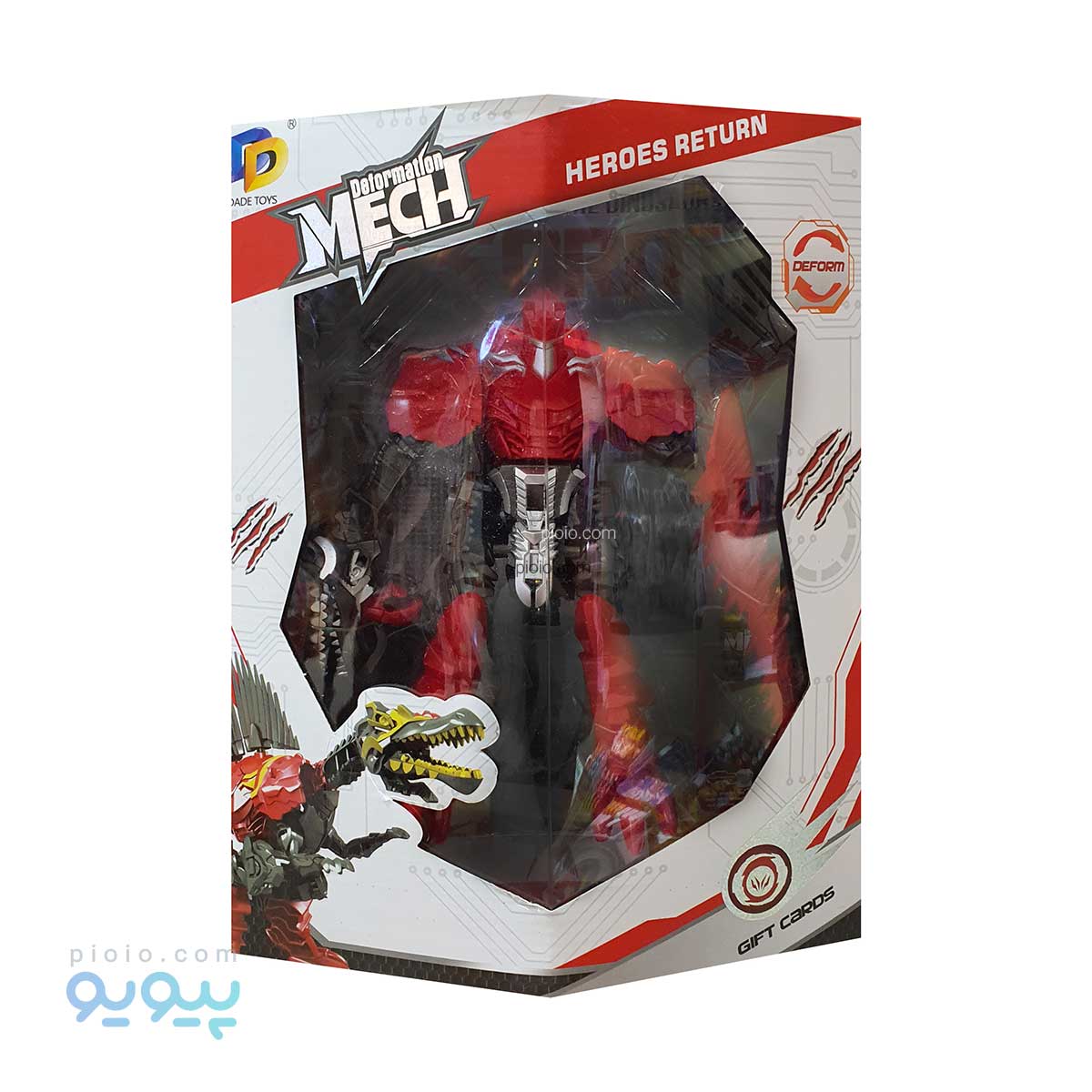 اسباب بازی ربات تبدیل شونده به دایناسور کد D622-E278 عمده و کارتنی