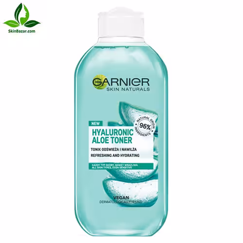 تونر پاک کننده صورت گارنیه آلوئه ورا مدل Aloe حجم 200 میلی لیتر کد 590