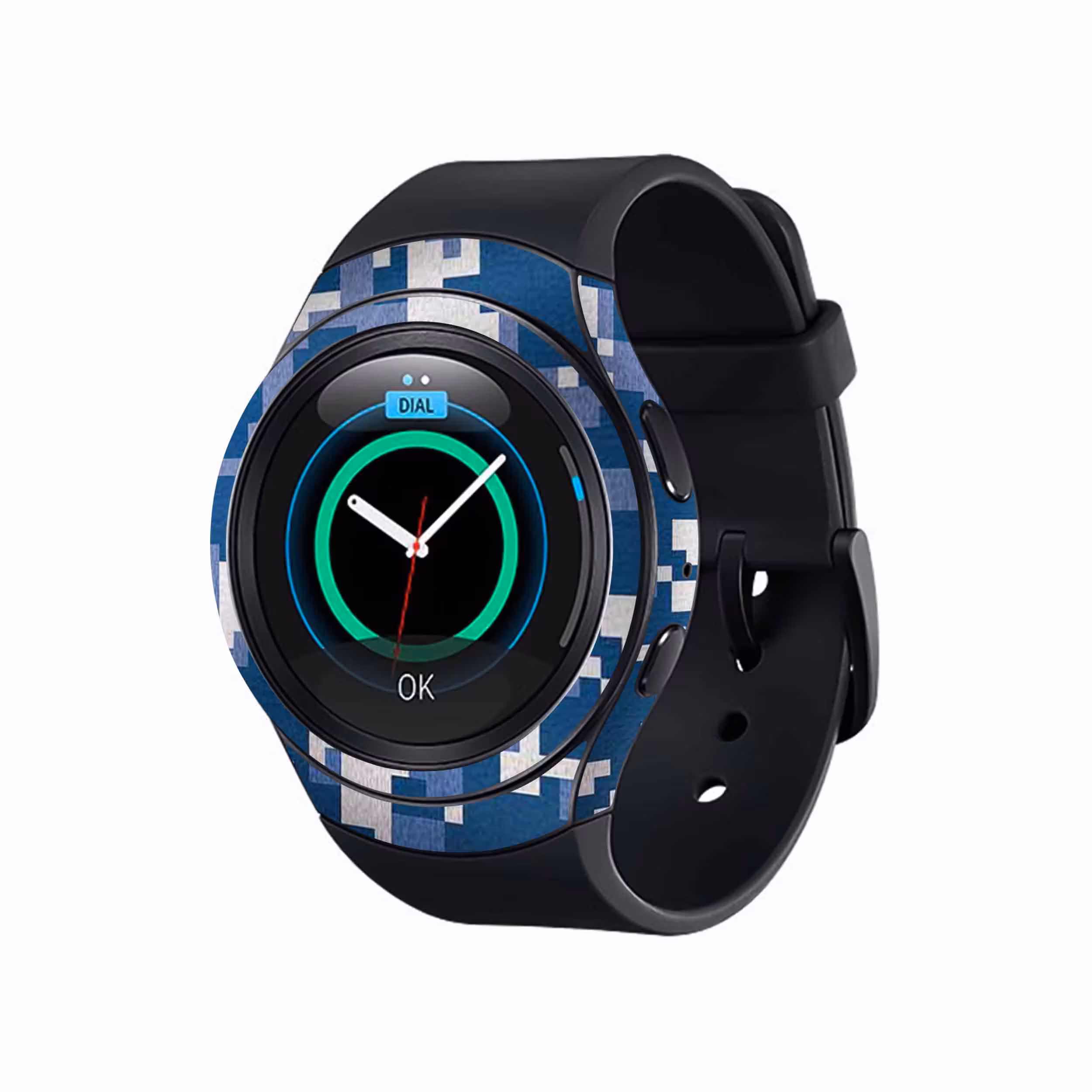 برچسب ماهوت طرح Army_Snow_Pixel مناسب برای ساعت هوشمند سامسونگ Galaxy Gear S2