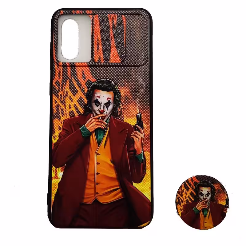 قاب طرح دار JOKER محافظ لنز دار پاپ سوکت دار سامسونگ SAMSUNG Galaxy A02S