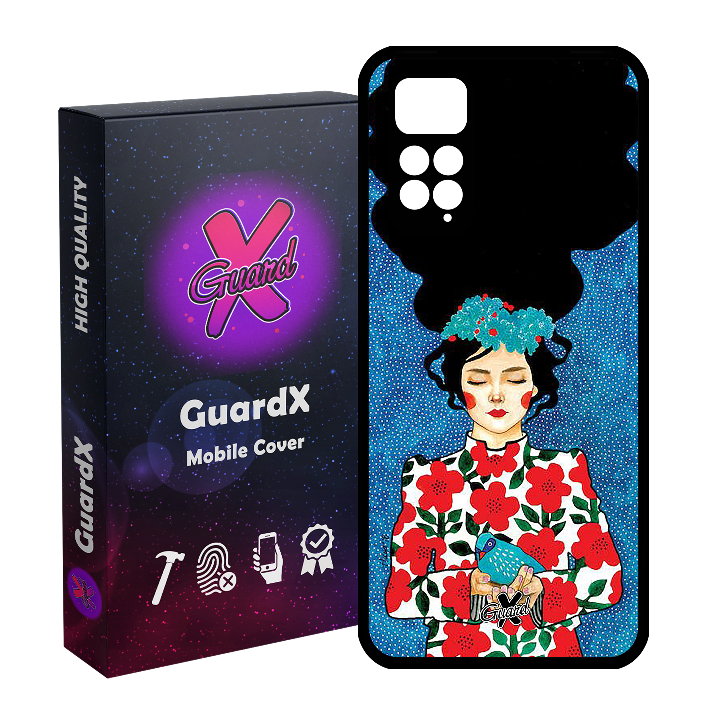 کاور گارد ایکس طرح Girl مدل Glass10137 مناسب برای گوشی موبایل شیائومی Redmi Note 11S/ Note 11 4G