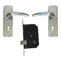 دستگیره در نوین مدل 901 بسته 2 عددی به همراه قفل